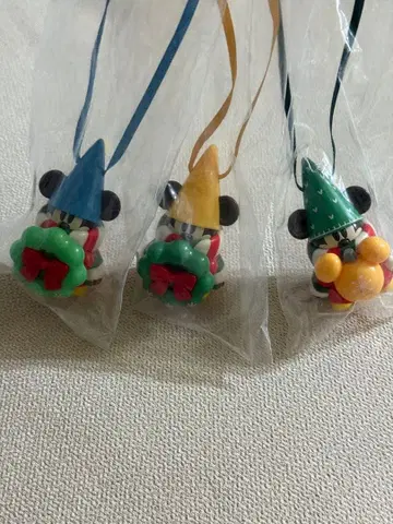 미키마우스 크리스마스 캡슐 토이 3종 세트