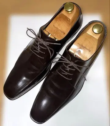 다크 브라운 가죽 비즈니스 슈즈 BENIR 브라이덜 신발 26.5