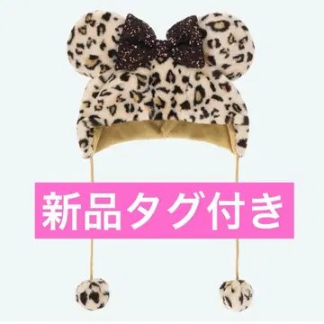 [택 포함 새상품] 레오파드 무늬 미니 팬캡 브라운