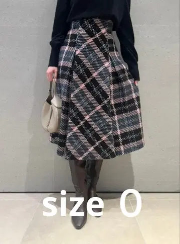 SNIDEL 로빙 체크 롱 스커트