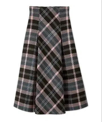 [ SNIDEL ] 로빙 체크 미디 스커트