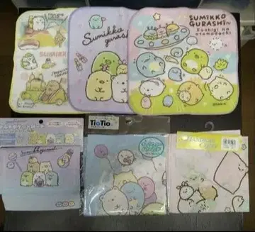 [ 미사용 ] 스미코구라시 손수건 & 미니 타월 & 멀티 포켓 파우치