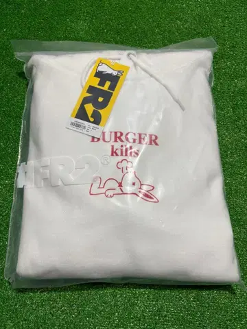 FR2 BURGER kids 화이트 후드티 새상품