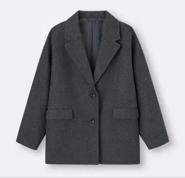 GU 코지 멜톤 하프 코트 다크 그레이 S 완판