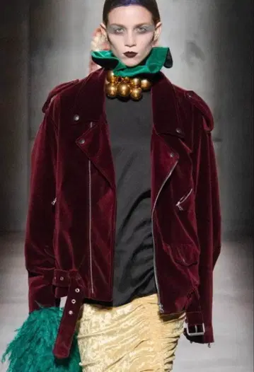 드리스 반 노튼 20AW 벨벳 라이더 자켓