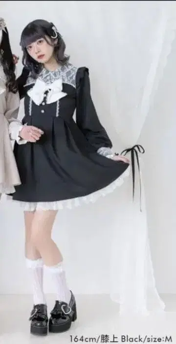 디어마이러브 DearMyLove 유메텐보 레이스 겹침 펄 아가씨 원피스