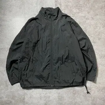 90s 리복 자수 원포인트 벡터 로고 블랙 나일론 자켓