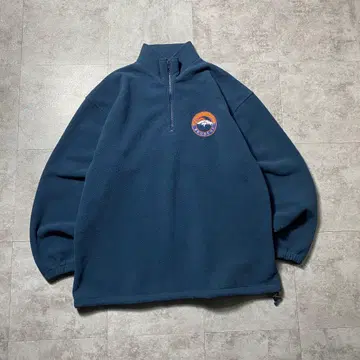 90s NFL BRONCOS 브론코스 자수 로고 하프 지퍼 플리스