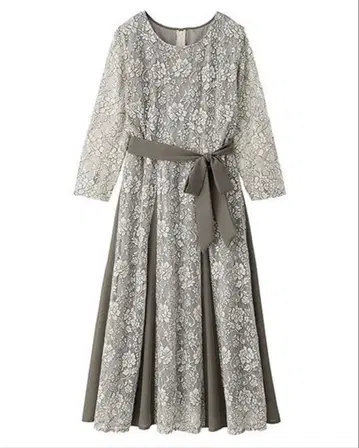 [택 포함 새상품] Ranan 배색 레이스 절개 원피스 LL