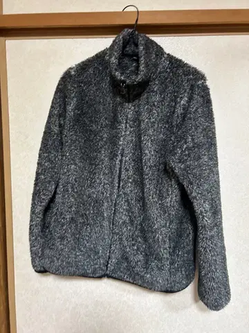 보아 플리스 자켓 그레이