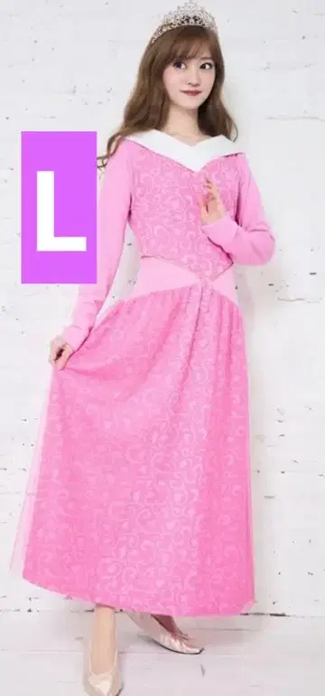 시마무라 치하루 룸 원피스 룸웨어 오로라 공주 L 핑크