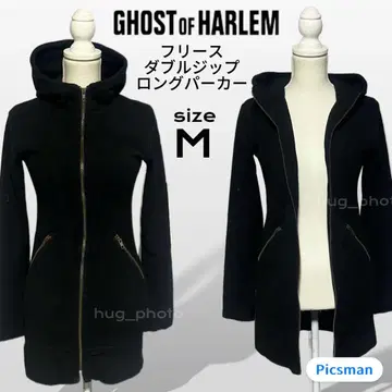 [레어] GHOST OF HARLEM 플리스 더블 지퍼 후드티 y2k