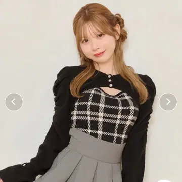 apres jour 소매 리본 니트 앙상블