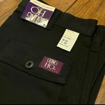 GUNG HO 블랙 워크 팬츠