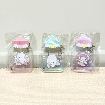 헬로키티 마이멜로디 시나모롤 아크릴 키링 3개 세트