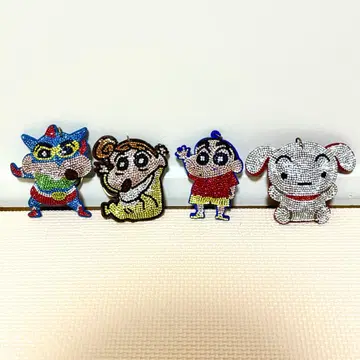 짱구는 못말려 비즈 키링 4체 세트