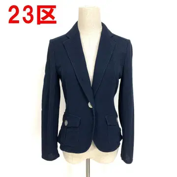 A5750 23구 테일러드 자켓 면 100% 코튼 네이비 38