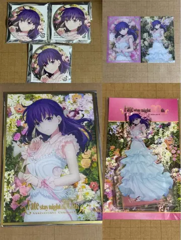 Fate 콘서트 20th 마토 사쿠라 아크릴 스탠드 캔뱃지 색지 카드