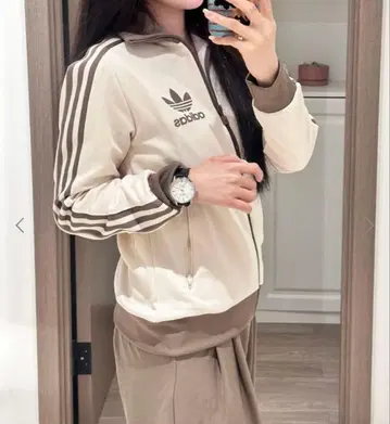 adidas 오리지널스 트랙탑 베이지 후드티