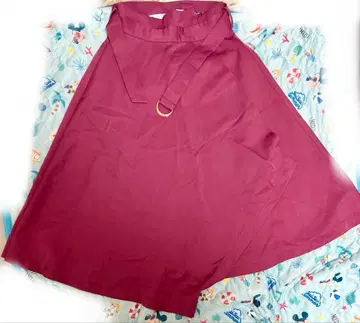 31 Sons de mode 플레어 스커트 와인 레드 벨트 포함