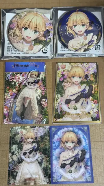 Fate 콘서트 세이버 아크릴 스탠드 캔뱃지 색지 카드