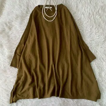 Plage 울 100% 하이 게이지 니트 튜닉 돌먼