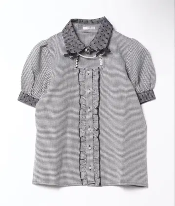 Pal elfy 하운드투스 체크 블라우스