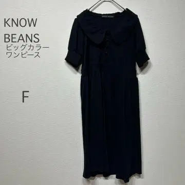 KNOW BEANS 노우비 빅 칼라 원피스 블랙