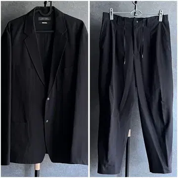 [새상품급] 나노 유니버스 셋업 수트 L 블랙 2점 세트 스트레치 수트