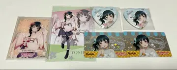 Aqours 츠시마 요시코 하트형 캔뱃지 오다이바 벚꽃 일본 의류