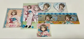 Aqours 와타나베 요하네 하트형 캔뱃지 오다이바 벚꽃 일본 의류