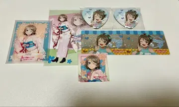 Aqours 와타나베 요하네 하트형 캔뱃지 오다이바 벚꽃 일본 의류