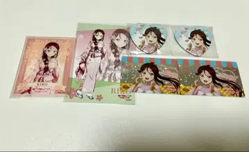 Aqours 사쿠라우치 리코 하트형 캔뱃지 오다이바 벚꽃 일본 의류