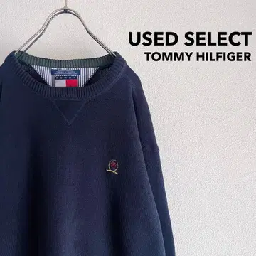 구제 의류 TOMMY HILFIGER 크루넥 니트 / 네이비