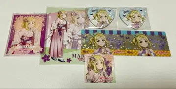 Aqours 오하라 마리 하트형 캔뱃지 오다이바 벚꽃 일본 의류