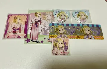 Aqours 오하라 마리 하트형 캔뱃지 오다이바 벚꽃 일본 의류