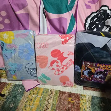 스티치 미니 마우스 바질리스크 담요 3종 세트