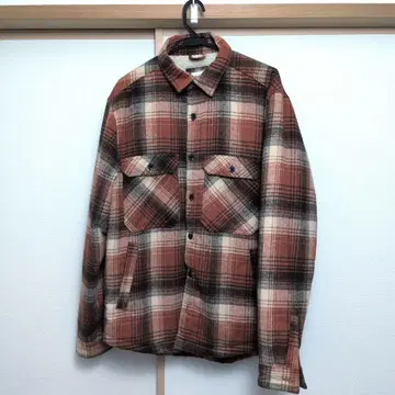 ZARA 체크 플란넬 셔츠 자켓 보아 안감 USA L 새상품급