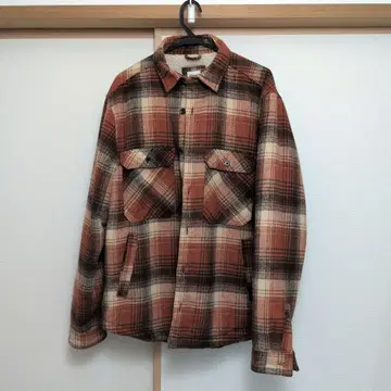 ZARA 체크 플란넬 셔츠 자켓 보아 안감 USA L 새상품급