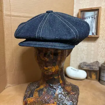 데님 헌팅 캡 (8패널) (원 워시)