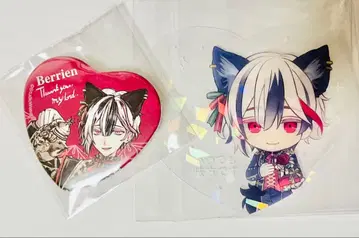 악마 집사와 검은 고양이 아쿠네코 벨리안 난자타운 캔뱃지 클리어 카드