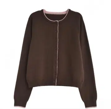 리디 배색 알파카 터치 니트 가디건