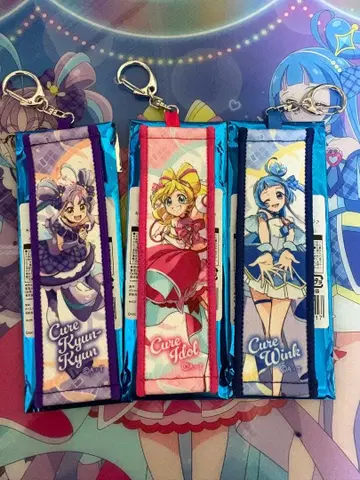 너와 아이돌 프리큐어 드림 스테이지 응원 타월 키링 3종