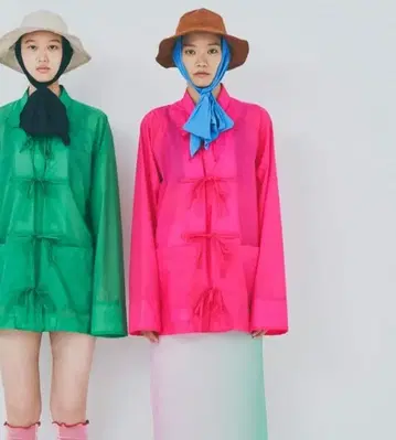 NON TOKYO 긴팔 리본 쿵푸 셔츠 논토쿄 핑크