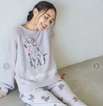 택 포함 새상품 신상 푸들 자카드 풀오버