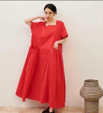 manana suerte 개더 포켓 원피스