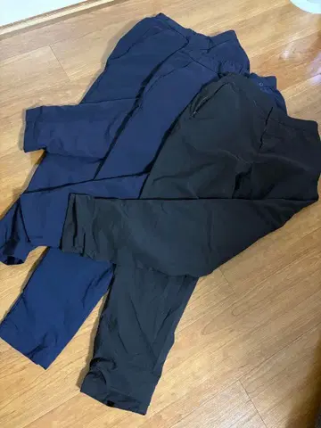 유니클로 웜 팬츠 네이비 블랙 3개 세트