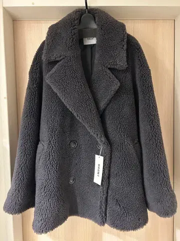 HAUNT 보아 코트 DARK GREY 38