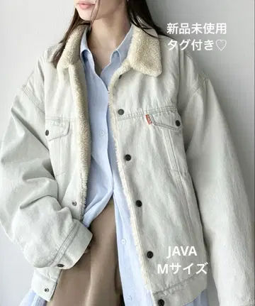 JAVA 데님 원 워시 보아 아우터 M 사이즈