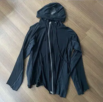 PPFM archive 변형 비대칭 후드티 블랙 L